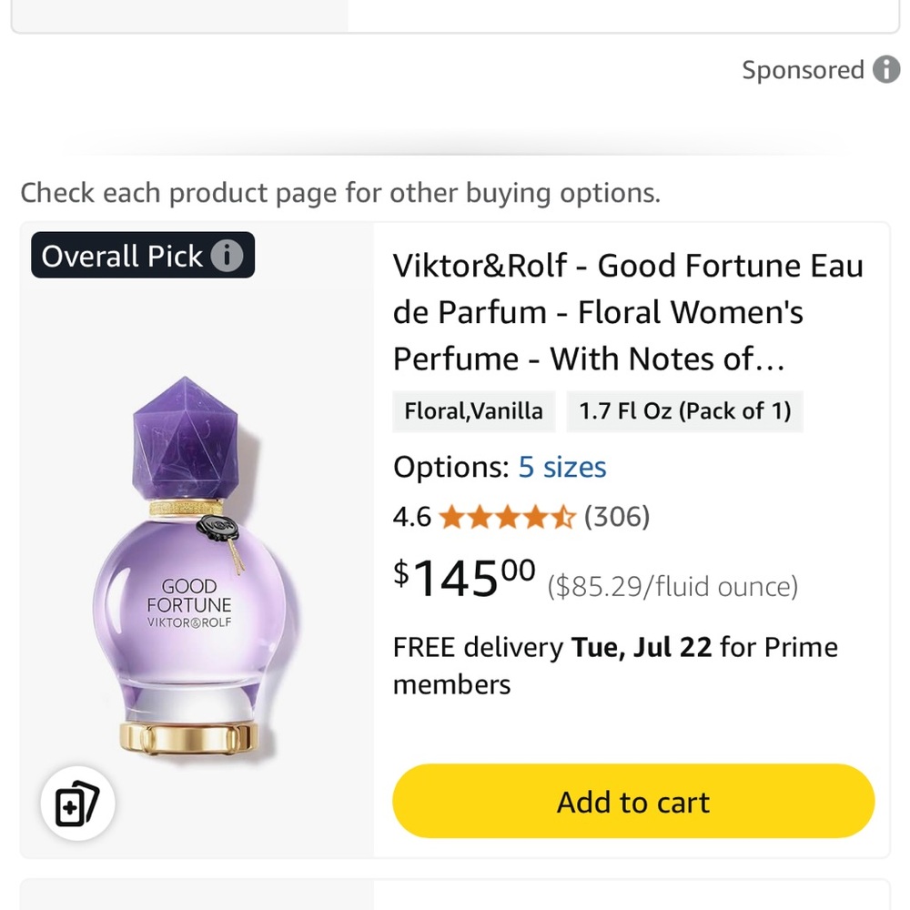 Viktor & Rolf “Good Fortune”Fragrance with Geometric Cap only 10% used - Picture 5 of 5